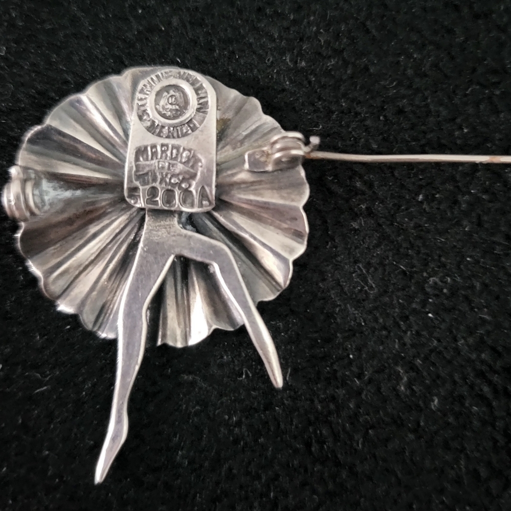 Margot de Taxco Sterling Silver Ballerina Brooch 5200A - Picture 3 of 3
